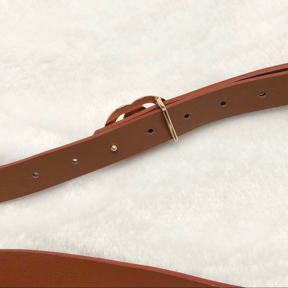 NEW Chestnut Brown Faux Leather Fashion Belt - Picture 6 of 7